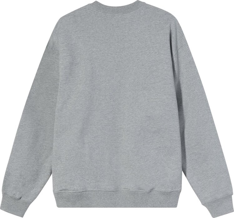 Толстовка Nike x Stussy NRG ZR Crew Fleece 'Dark Grey Heather', серый — фото 3