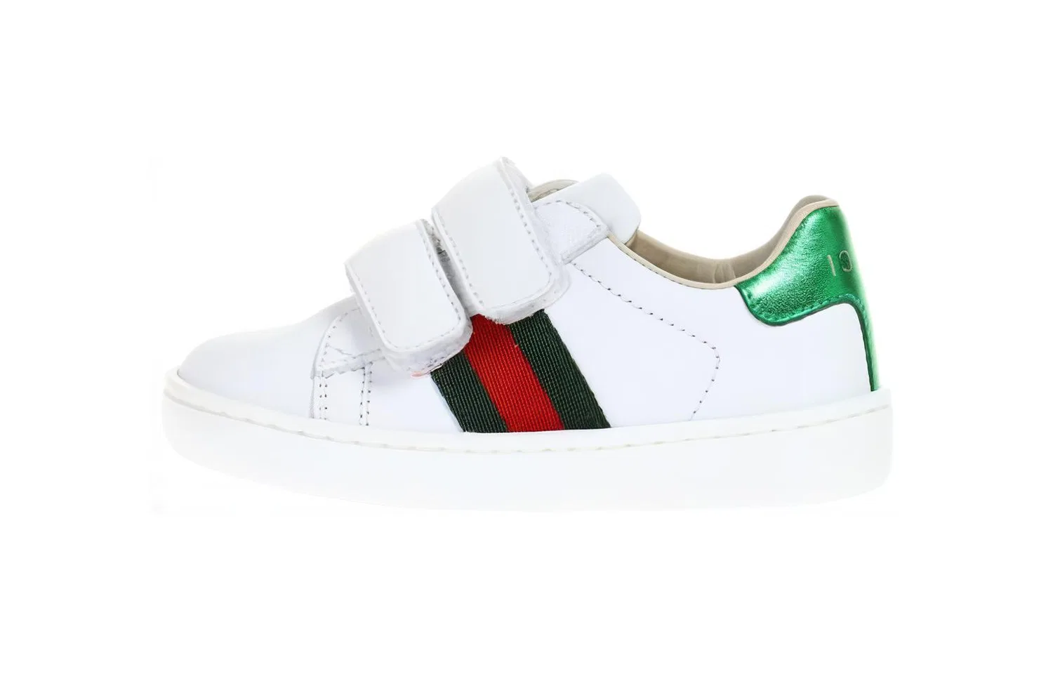 Детские кроссовки для мальчиков с красными и зелеными полосками GUCCI Ace Sneakers TD, Black/Red/Green