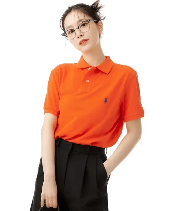Пике/поло с сетчатой тканью, кастомная slim-fit модель, Polo Ralph Lauren, оранжевый — фото 3