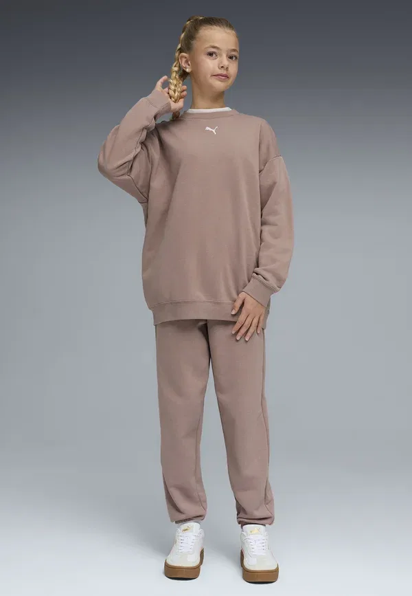 Спортивный костюм хлопковый Loungewear set Puma, Sandstone, песочный