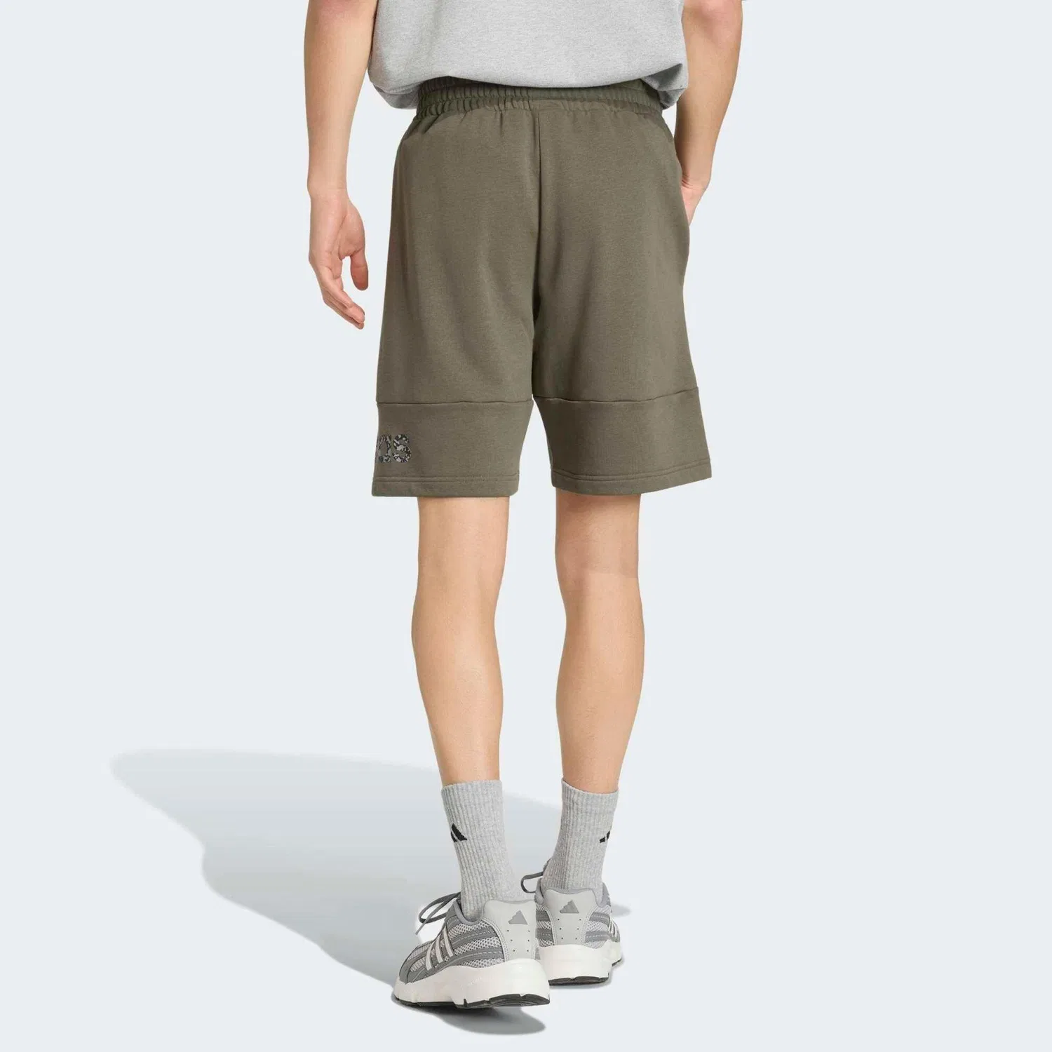 Мужские хлопковые шорты Adidas, Khaki — фото 3