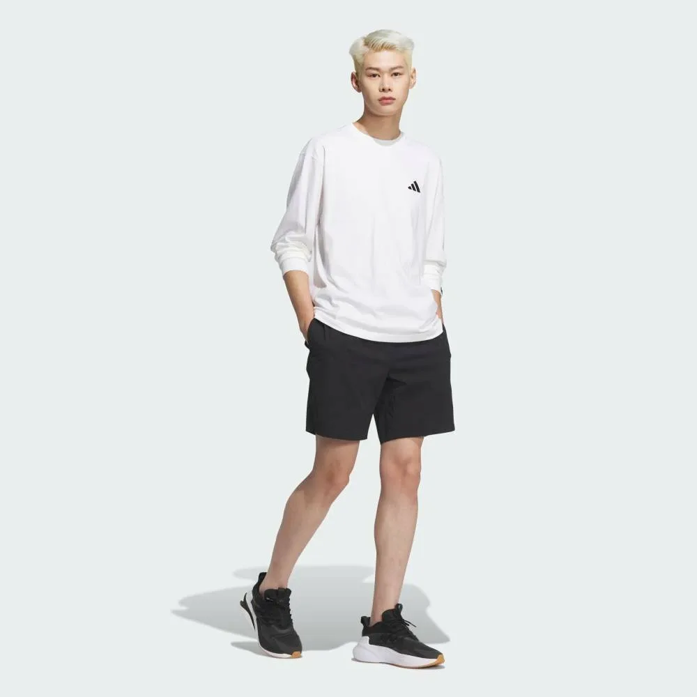 Футболка с длинным рукавом Essentials Plus свободного кроя с небольшим логотипом Adidas, white — фото 3