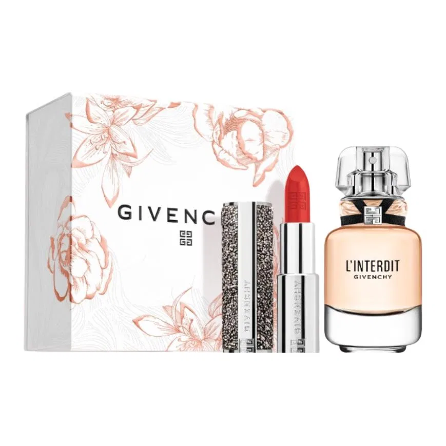 Женский подарочный набор Givenchy: помада и духи, L'Interdit, Givenchy, Orange Blossom Jasmine