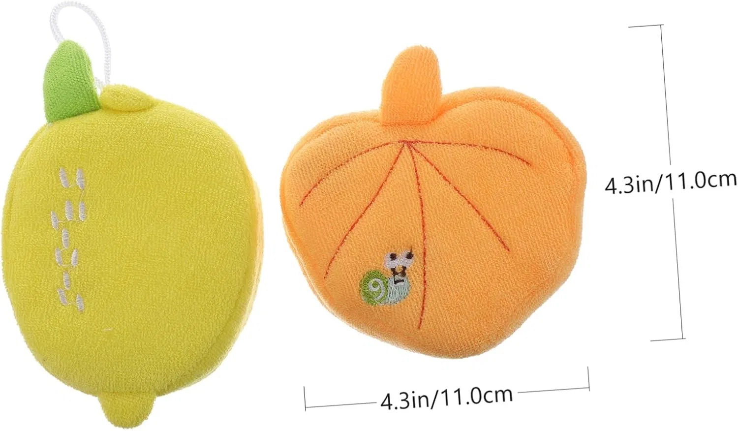 2 губки для душа Fruit Shower Sponge, NIYANGLE, 11x11x3.5 см, Ассорти — фото 2