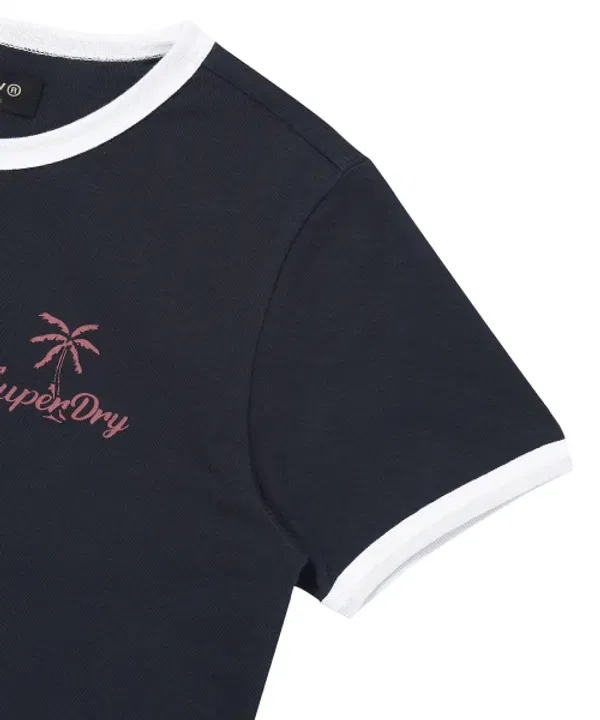 Футболка с принтом Summer Ringer, Superdry, темно-синий — фото 4