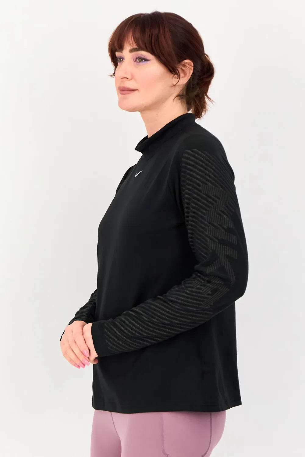Лонгслив утепленный с длинным рукавом Therma Fit Nike, черный — фото 2