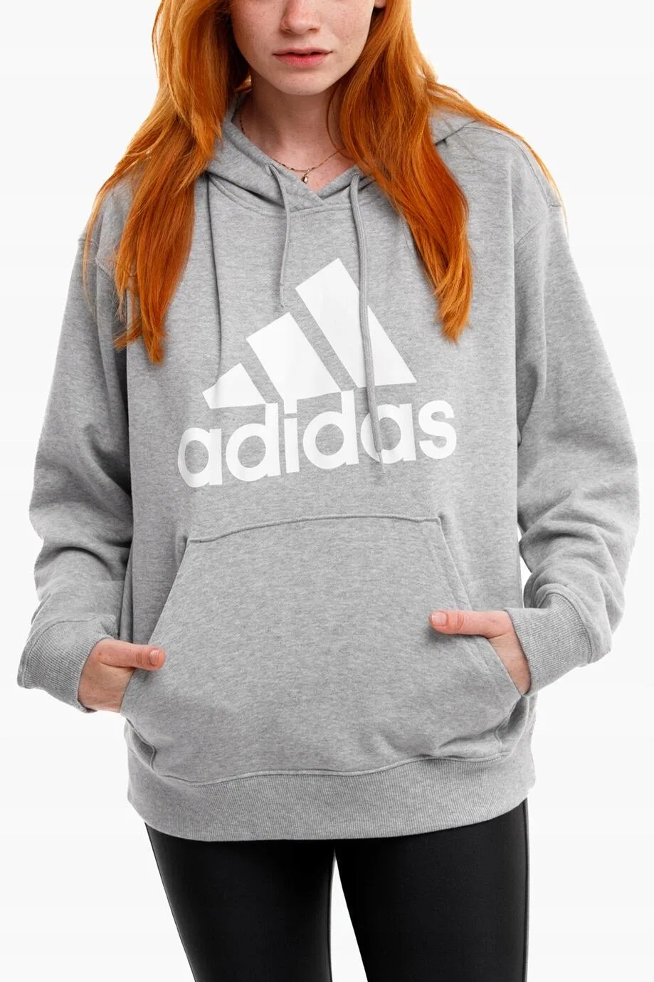 Женское худи оверсайз с большим логотипом Essentials Big Logo Oversized French Terry Hoodie Adidas, Grey