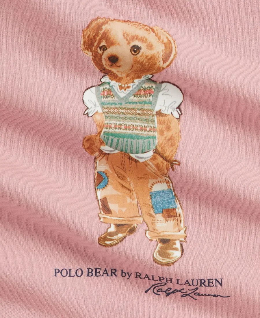 Топ с воланами и принтом Polo Bear Polo Ralph Lauren, Adirondack Rose — фото 4