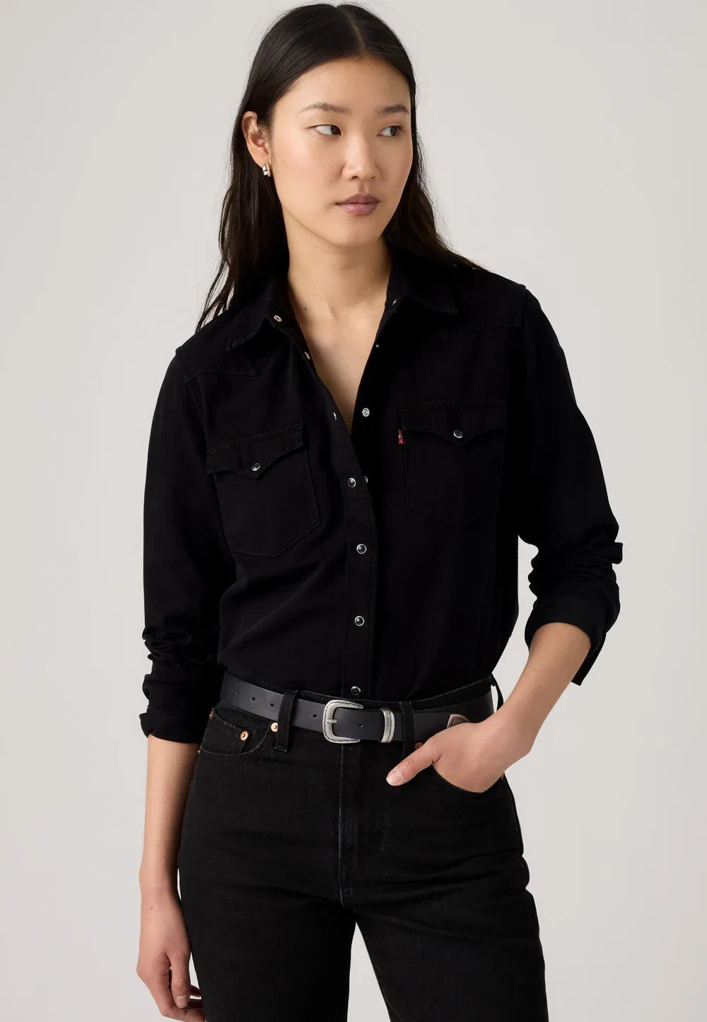 Классический вестерн - блузка на пуговицах Levi'S, Basic Night