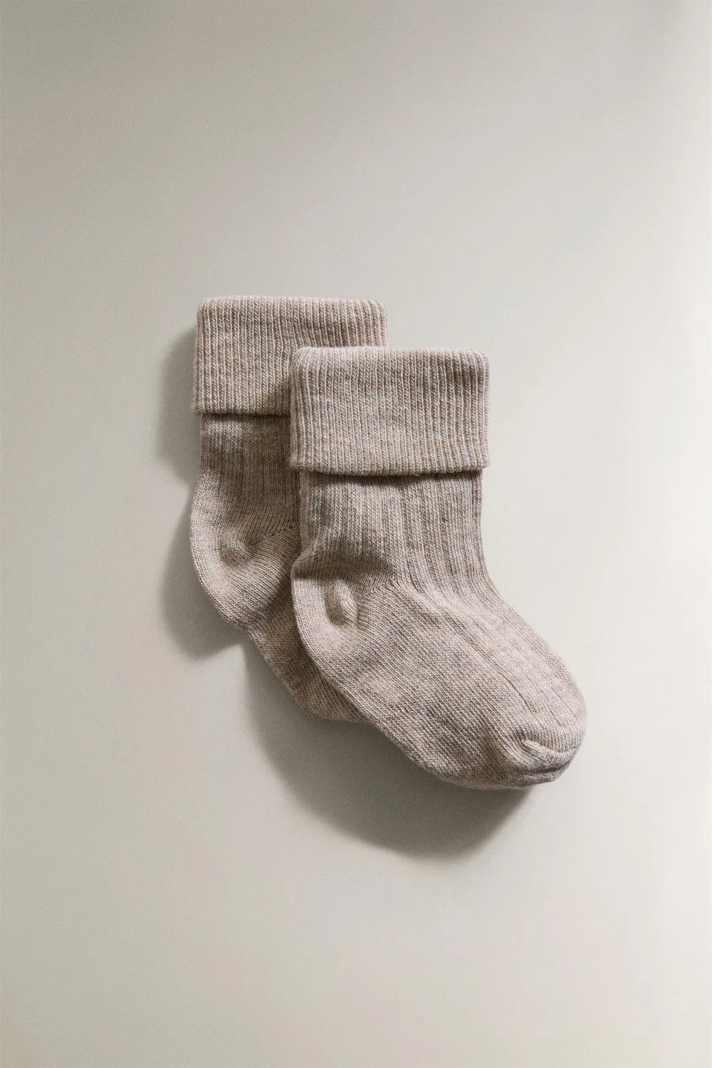 Разноцветные детские носки (набор из 4 штук) ZARA, Grey/Tan — фото 2