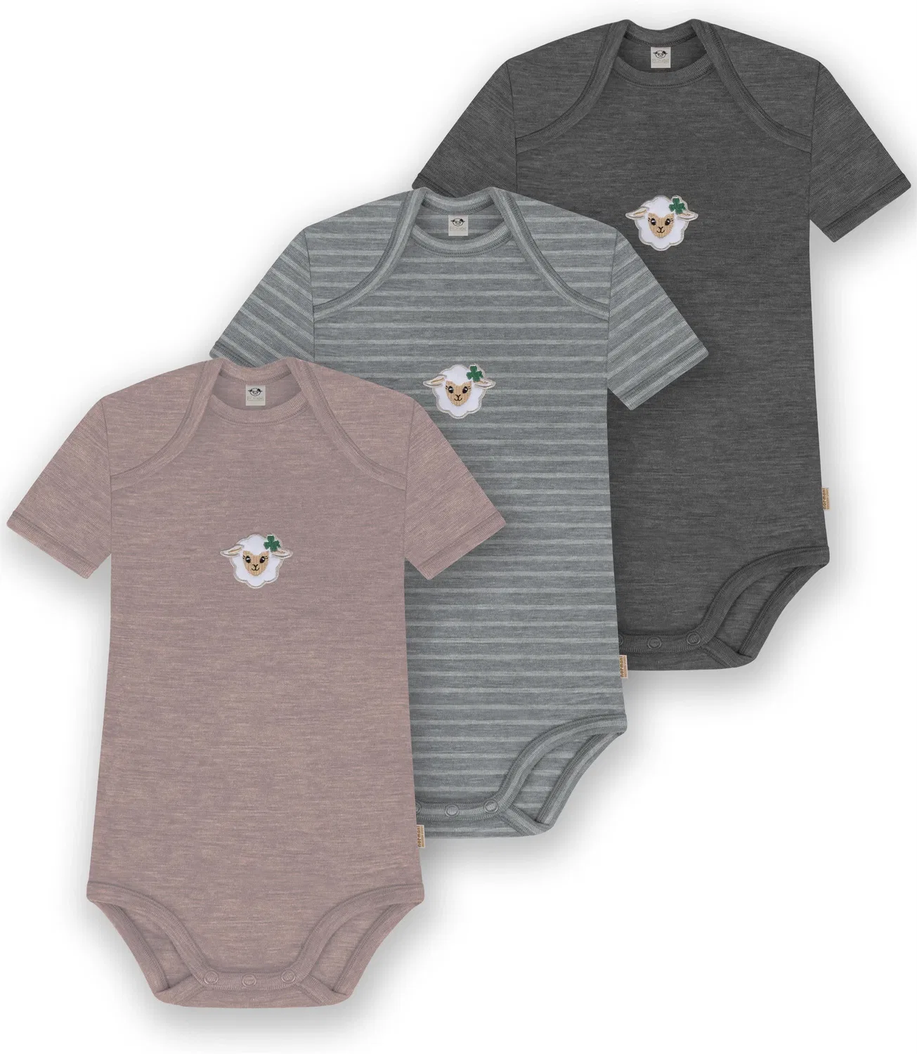 Боди-комбинезон комплект из 3 штук с коротким рукавом Tauranga Normani Outdoor Sports, серый