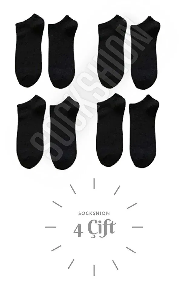 Детские носочки-пинетки хлопковые 4 пары Sockshion, Black