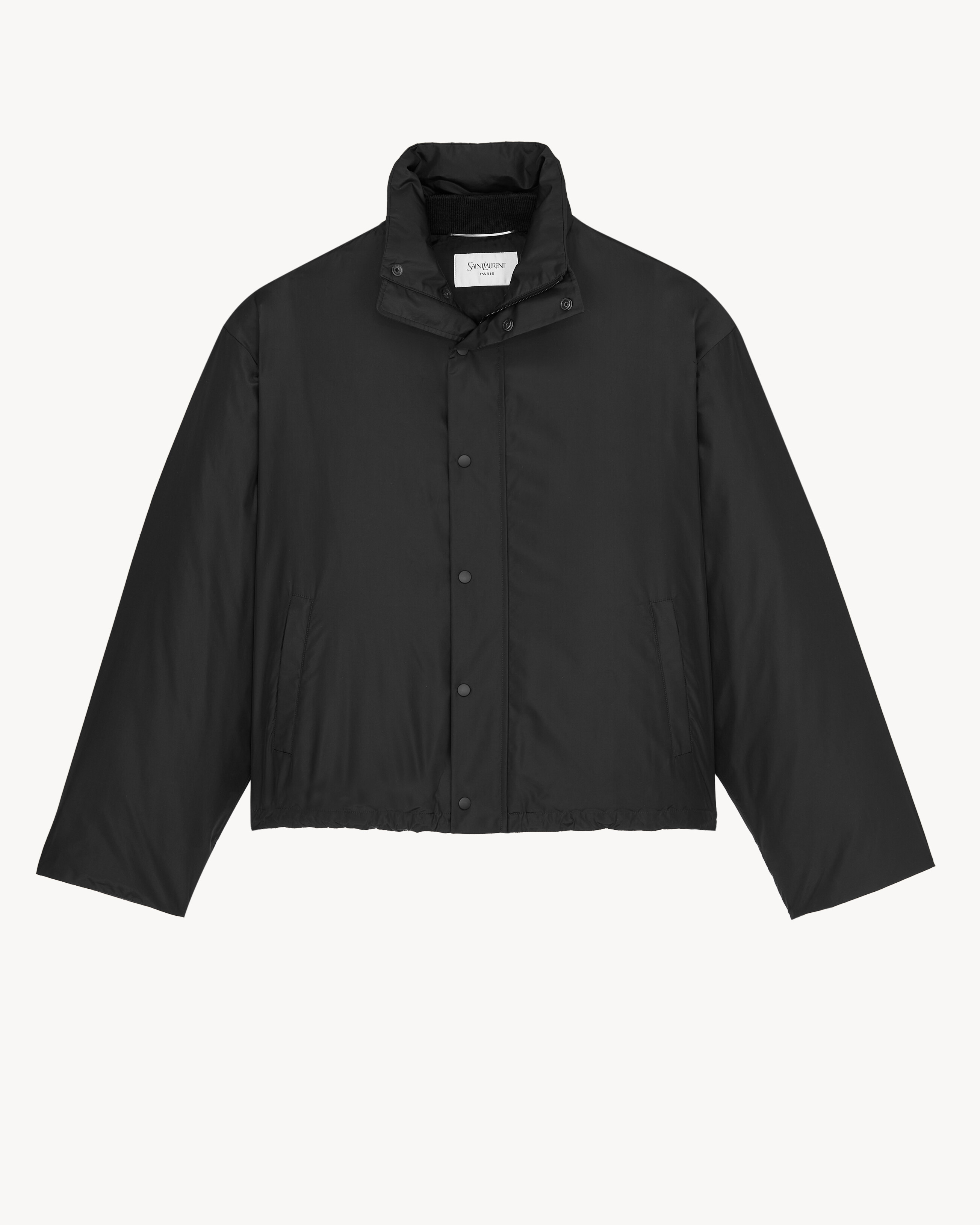 Пуховик CASSANDRE из шелковой тафты Saint Laurent, черный — фото 2