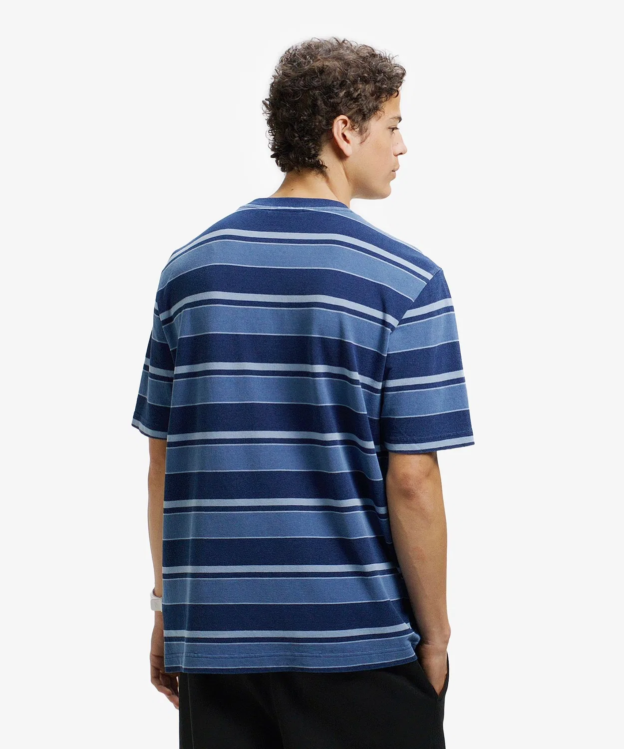 Мужская футболка с длинным рукавомIndigo Border LACOSTE, Indigo Blue — фото 3