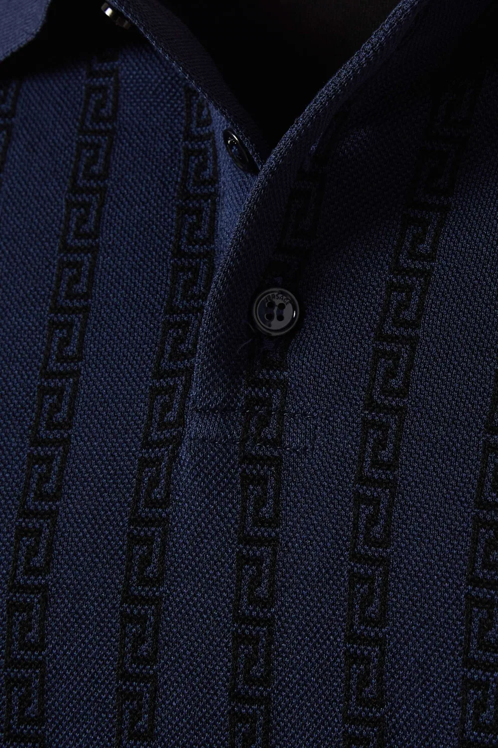 Рубашка поло с принтом жаккард Versace — фото 4
