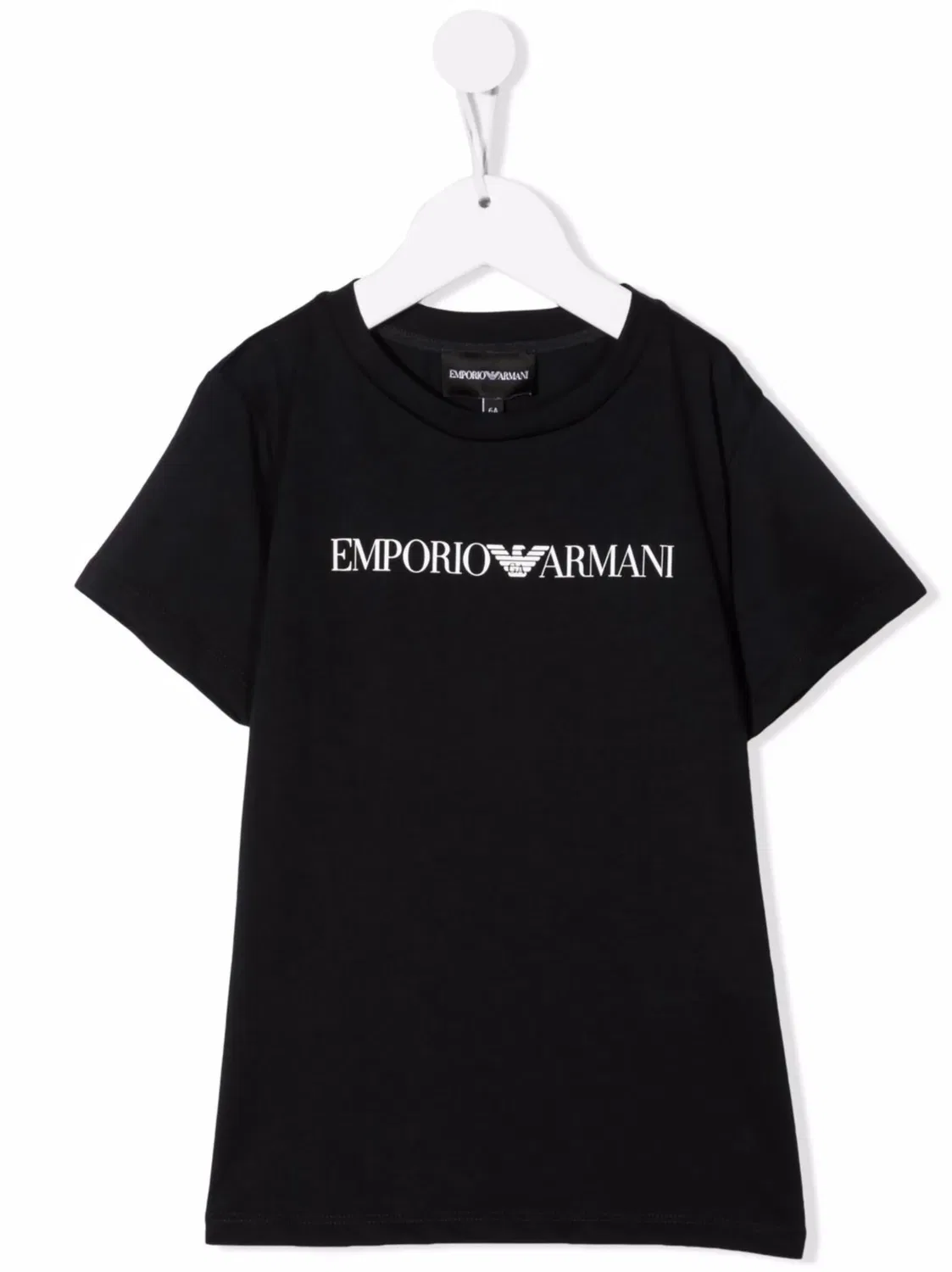 Хлопковая футболка с логотипом Emporio Armani, синий