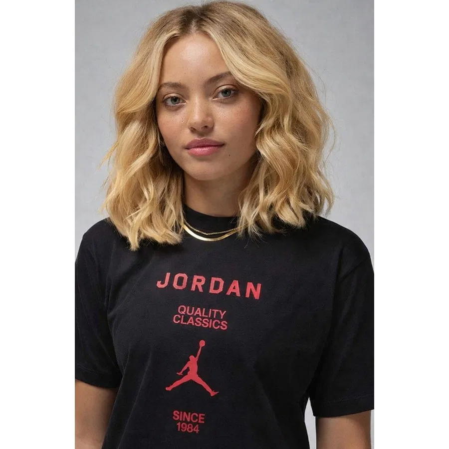 Женская футболка свободного кроя с принтом Jordan Girlfriend Loose Fit Nike, Черный — фото 3