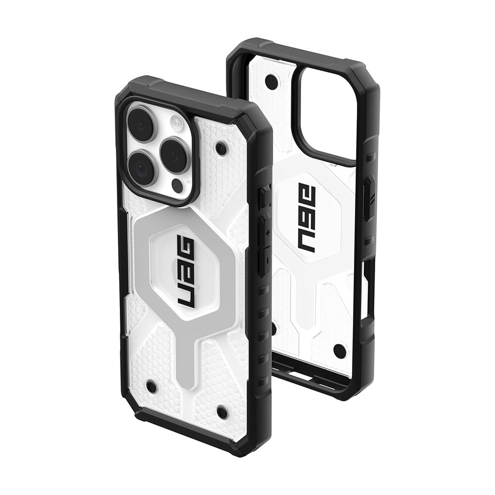 

Чехол UAG Pathfinder для iPhone 16 Pro с MagSafe, Clear Ice, Белый, Чехол UAG Pathfinder для iPhone 16 Pro с MagSafe, Clear Ice