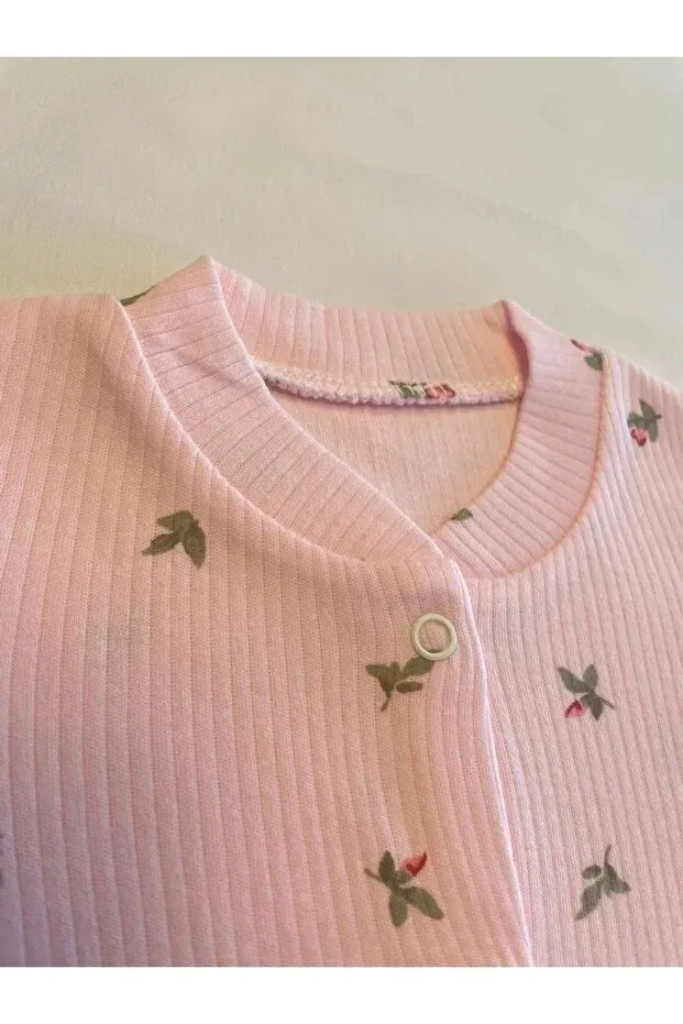 Детский комбинезон для девочек хлопковый Crispy Flower Themed Enia Baby, Pink — фото 3