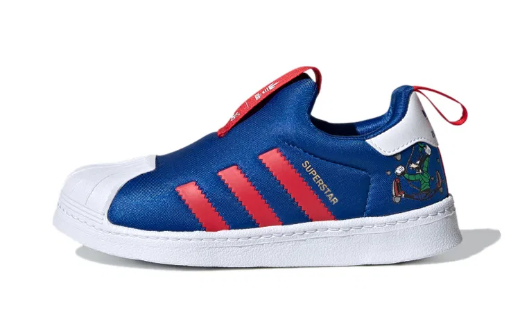 Детские кроссовки для скейтбординга с дышащим верхом Superstar 360 Adidas Originals, Blue Red