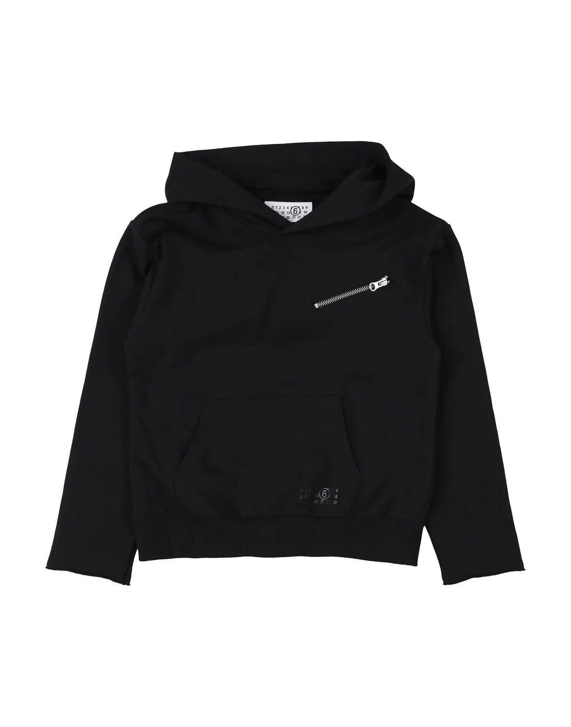 Детский свитшот с длинным рукавом MM6 Maison Margiela, черный