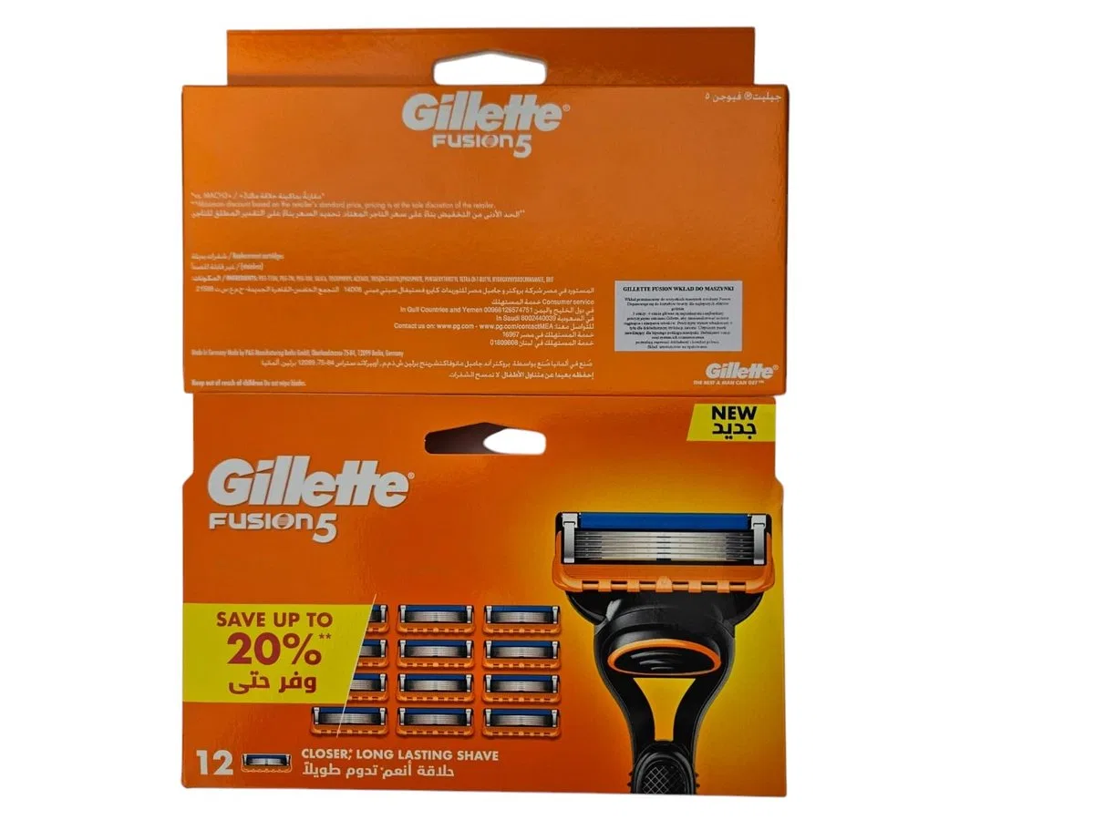 Мужские сменные кассеты для бритвы 12 шт Gillette Fusion5, 1 упаковка — фото 4