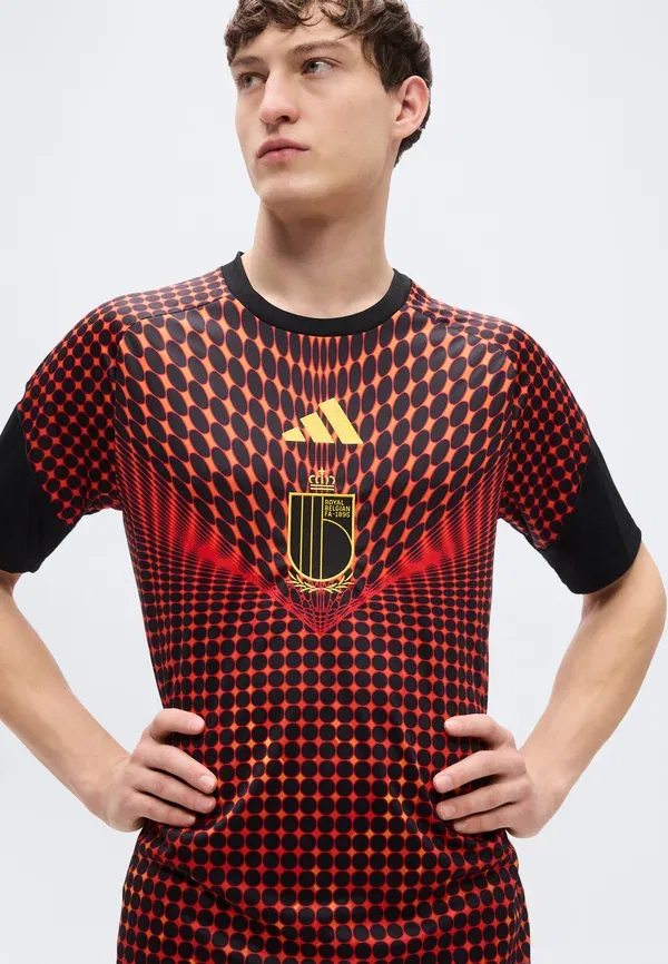 Футболка Adidas Performance, черный/красный — фото 4