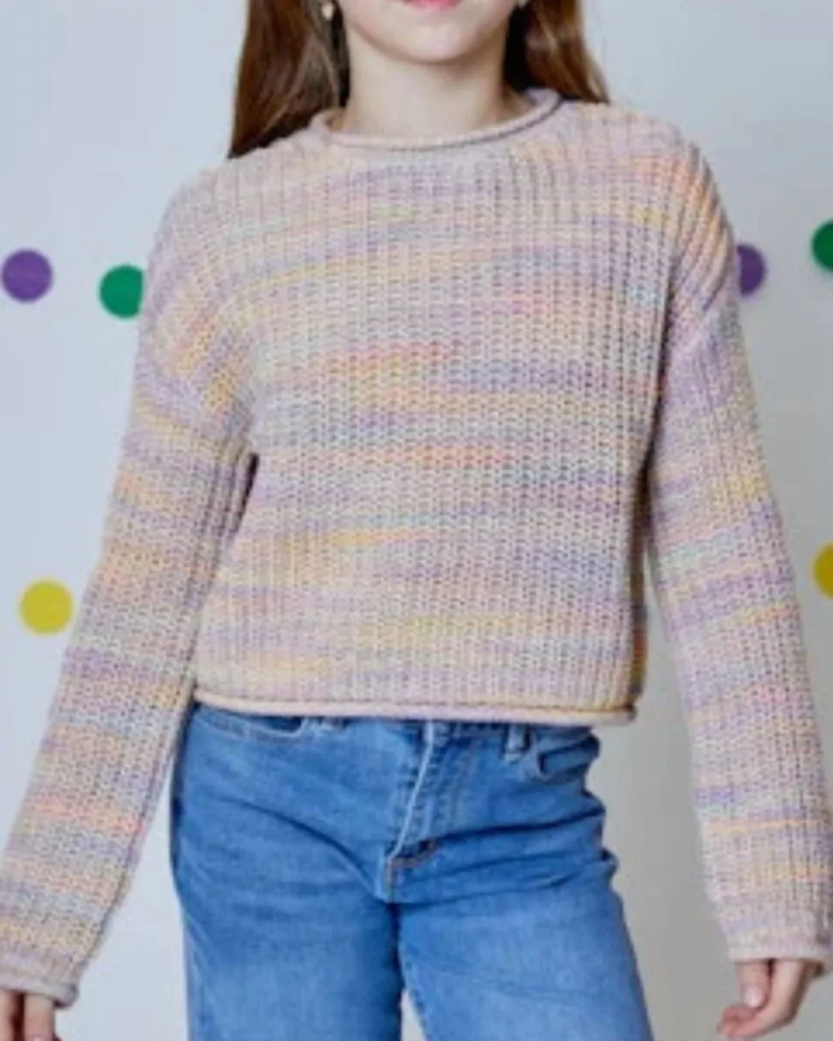 Детский свитер с радужным принтом Rainbow Combo Design History, мультиколор — фото 2