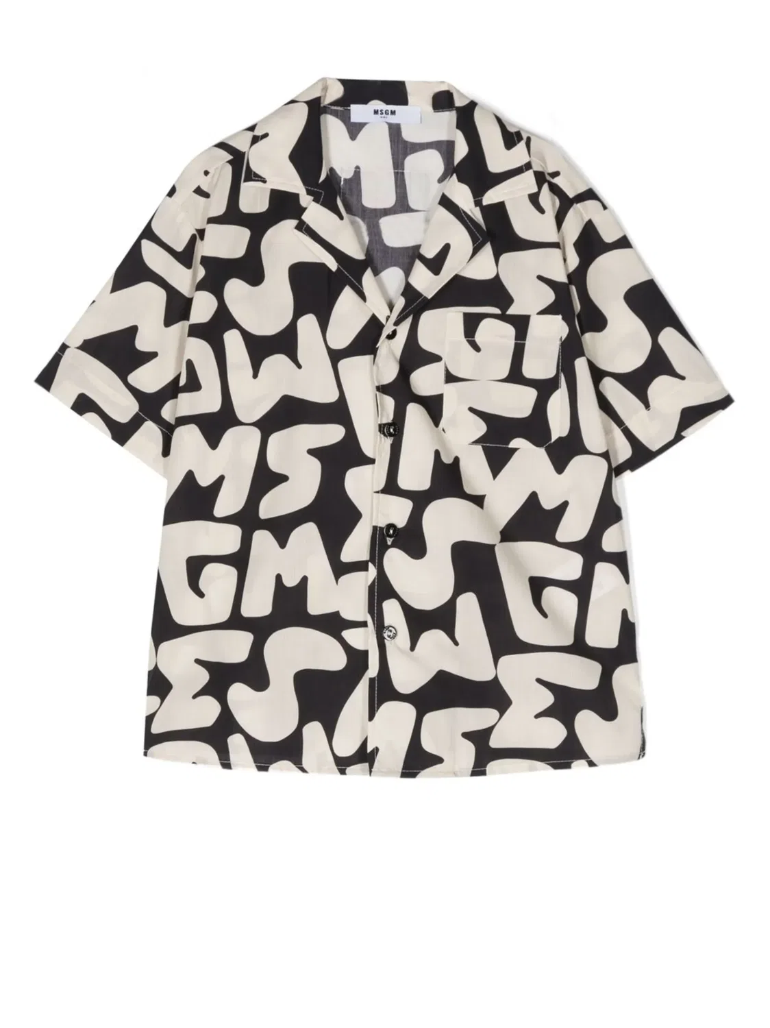 Рубашка с логотипом из хлопка MSGM, нейтральный