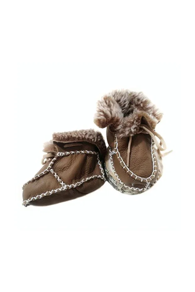 Детские ботиночки для девочек из натуральной кожи Galaxy Onten, Dark Brown