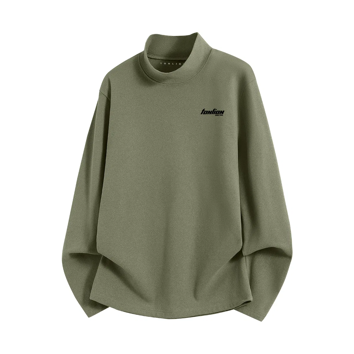 Детская футболка с длинным рукавом с принтом Tonlion, Military Green (Tn American-Style Tang Lion Black Chest Badge)