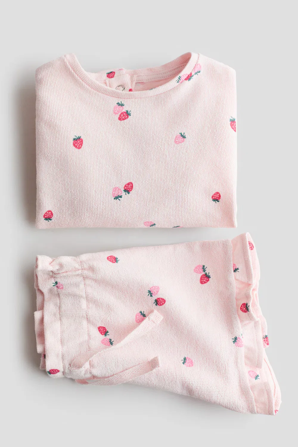 Комплект из двух предметов из хлопка с узором H&M, Hellrosa/Erdbeeren — фото 3