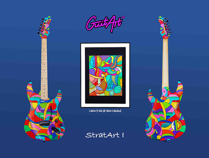 

Электрогитара StratArt Guitar 2021 - Art Hand Painted