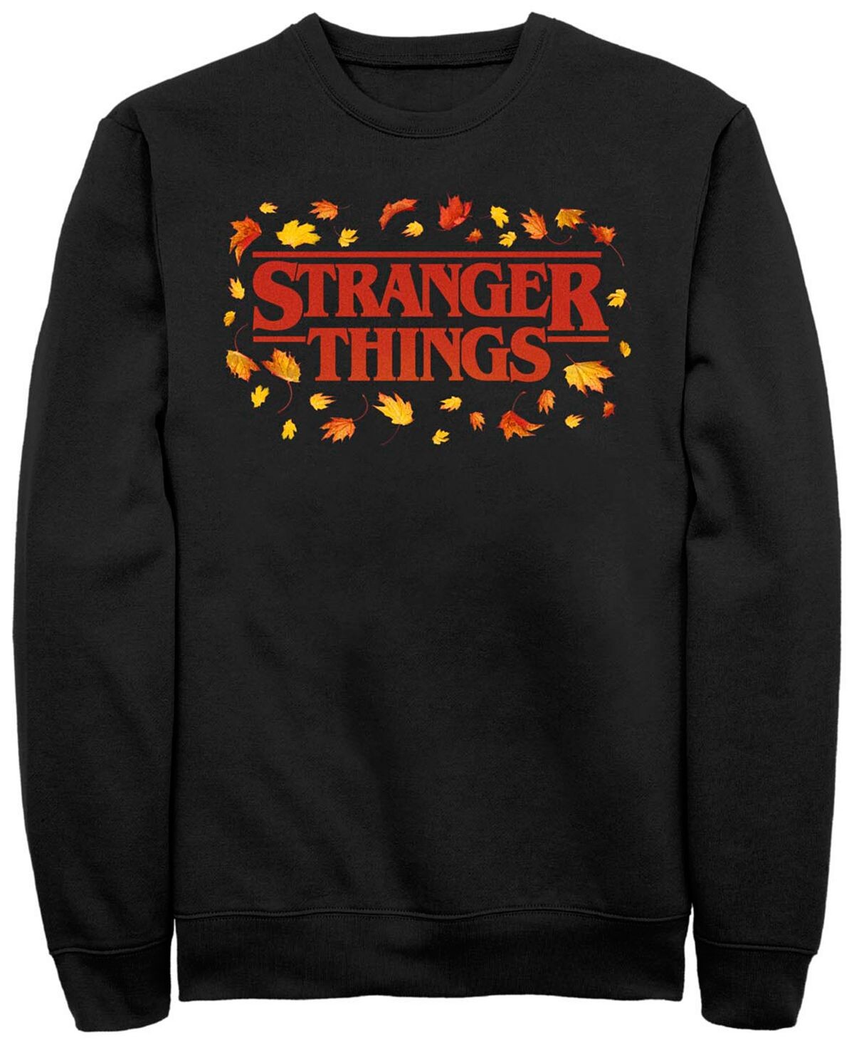 

Мужской флисовый пуловер с круглым вырезом stranger things strange fall Fifth Sun, черный