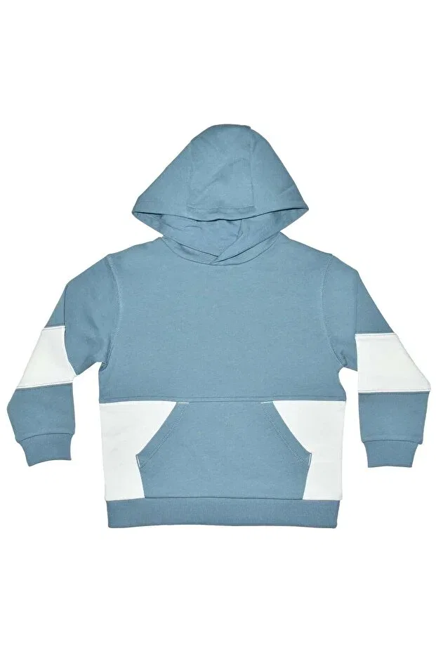 Детское худи для девочек с капюшоном хлопковое Gamer kids Organickid, Blue — фото 3