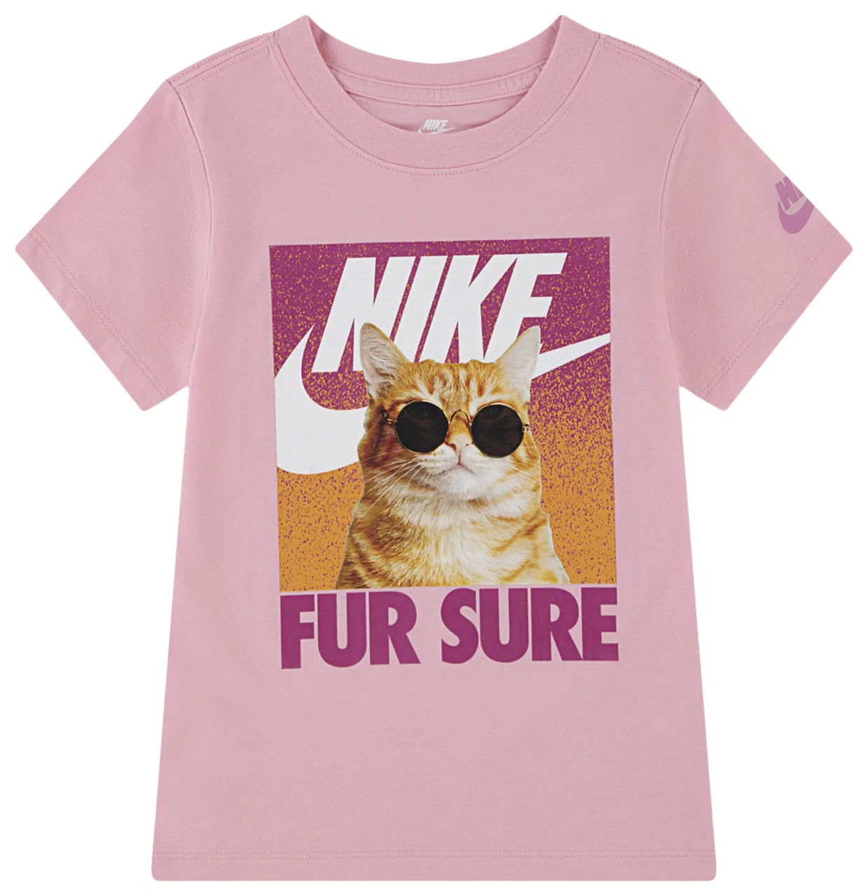 Футболка для девочек Fur Sure Nike, цвет Soft Pink/Soft Pink