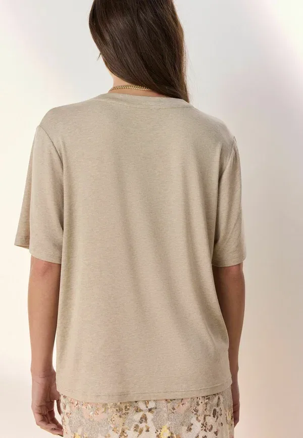 Футболка оверсайз Tabitha Simmons Short Sleeve T-shirt Next, Oatmeal, овсяный — фото 2