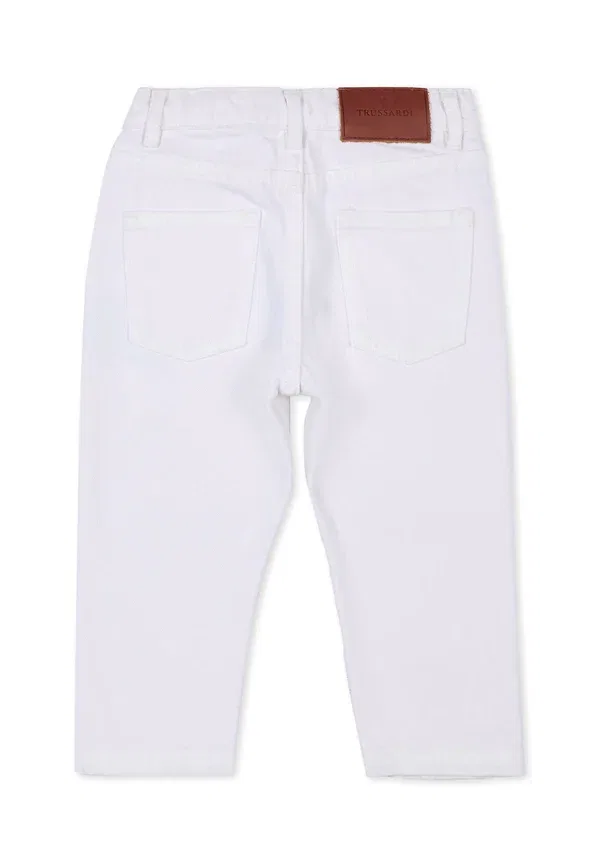Брюки прямого кроя straight leg jeans Tru Trussardi Junior, белый — фото 2