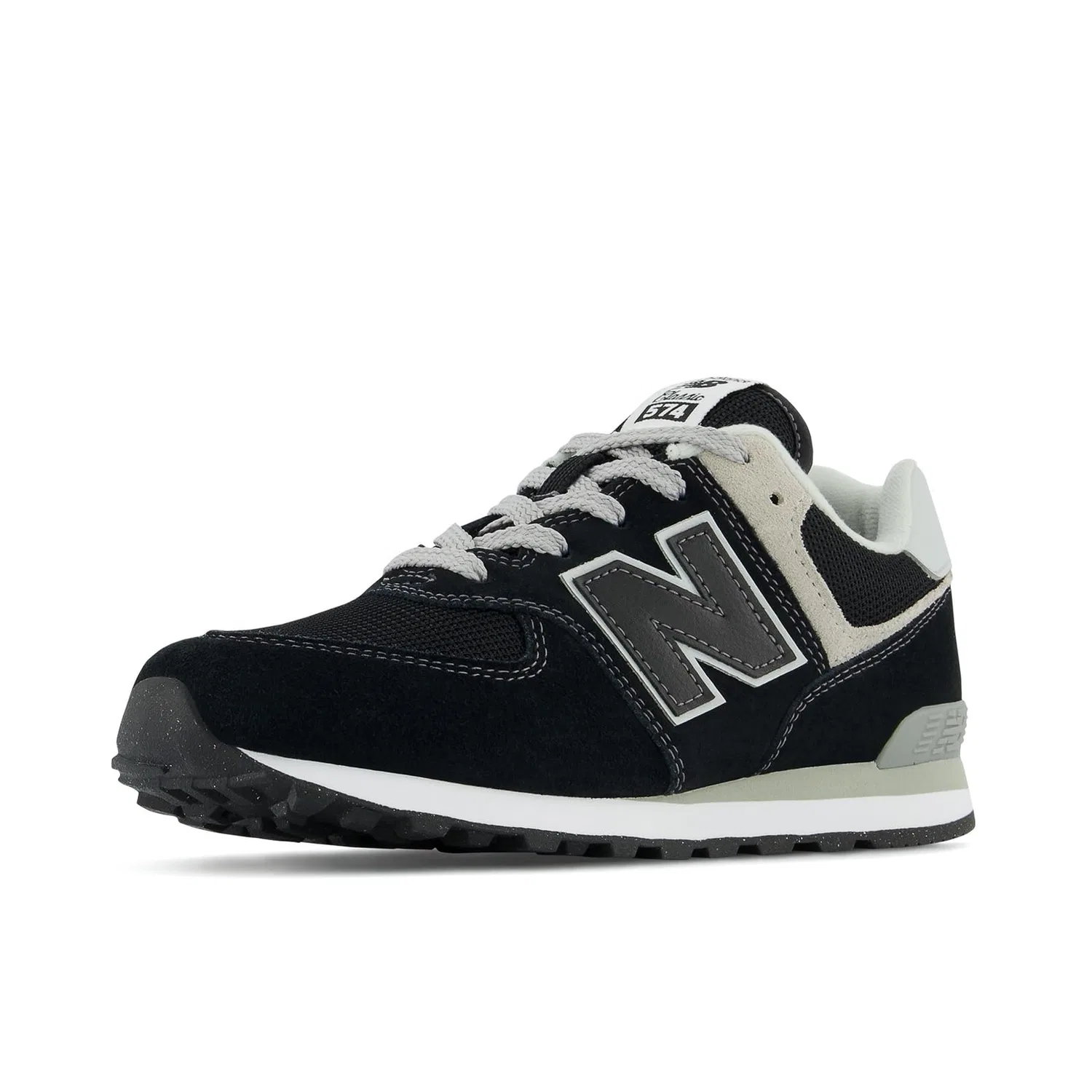 Детские кроссовки для девочек замшевые New Balance 574 Heritage Vintage Pack, Black Black Evb 02