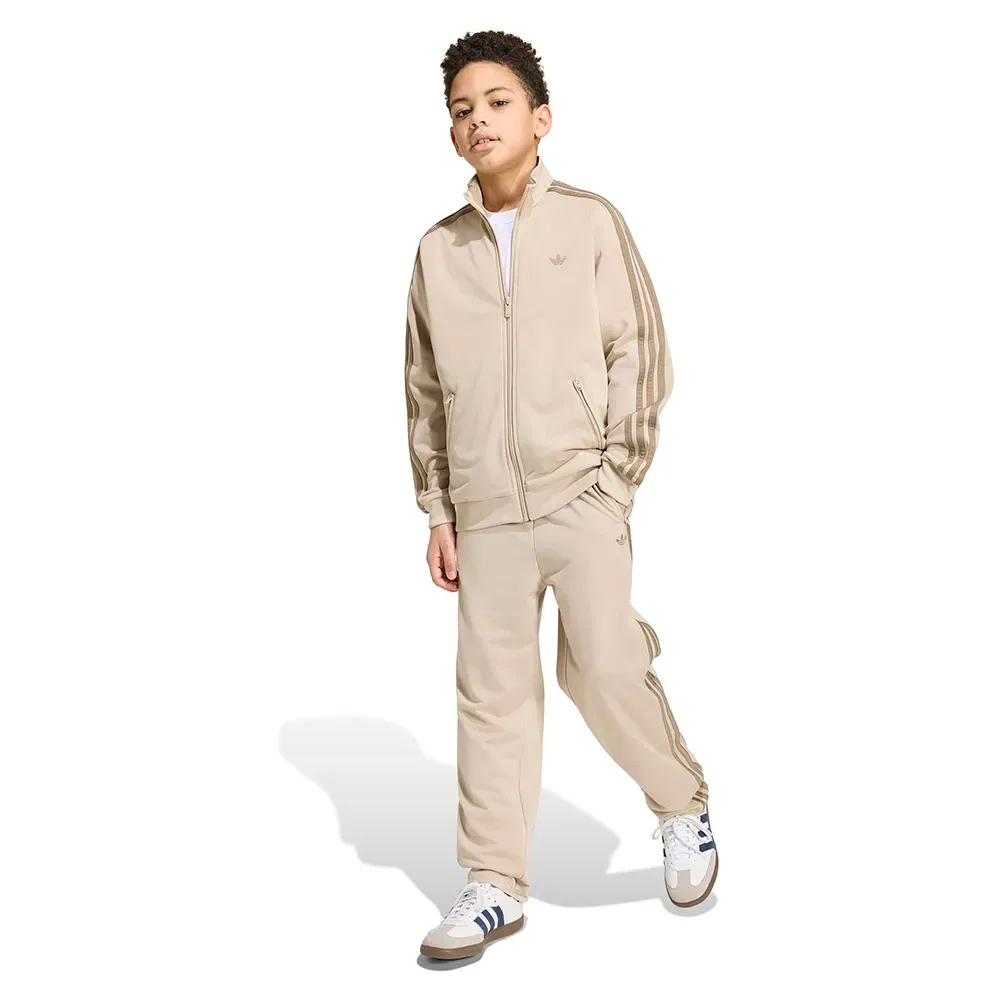 Детский свитшот для девочек свободного кроя Firebird Loose Track Adidas Originals, Beige — фото 3