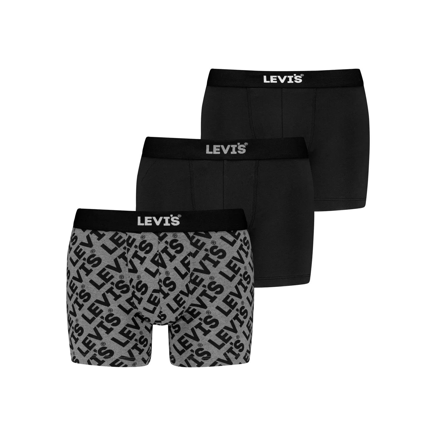 Мужские боксеры 3er-Pack с логотипом Levi's, Black Grey Combo