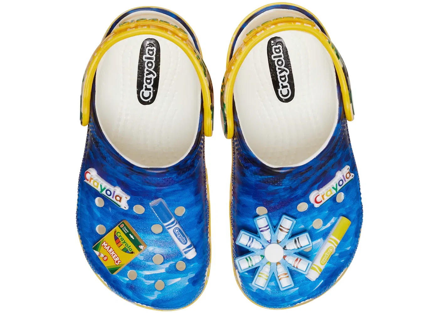 Детские клоги Crocs Classic Clog Crocs, White/Multi — фото 2