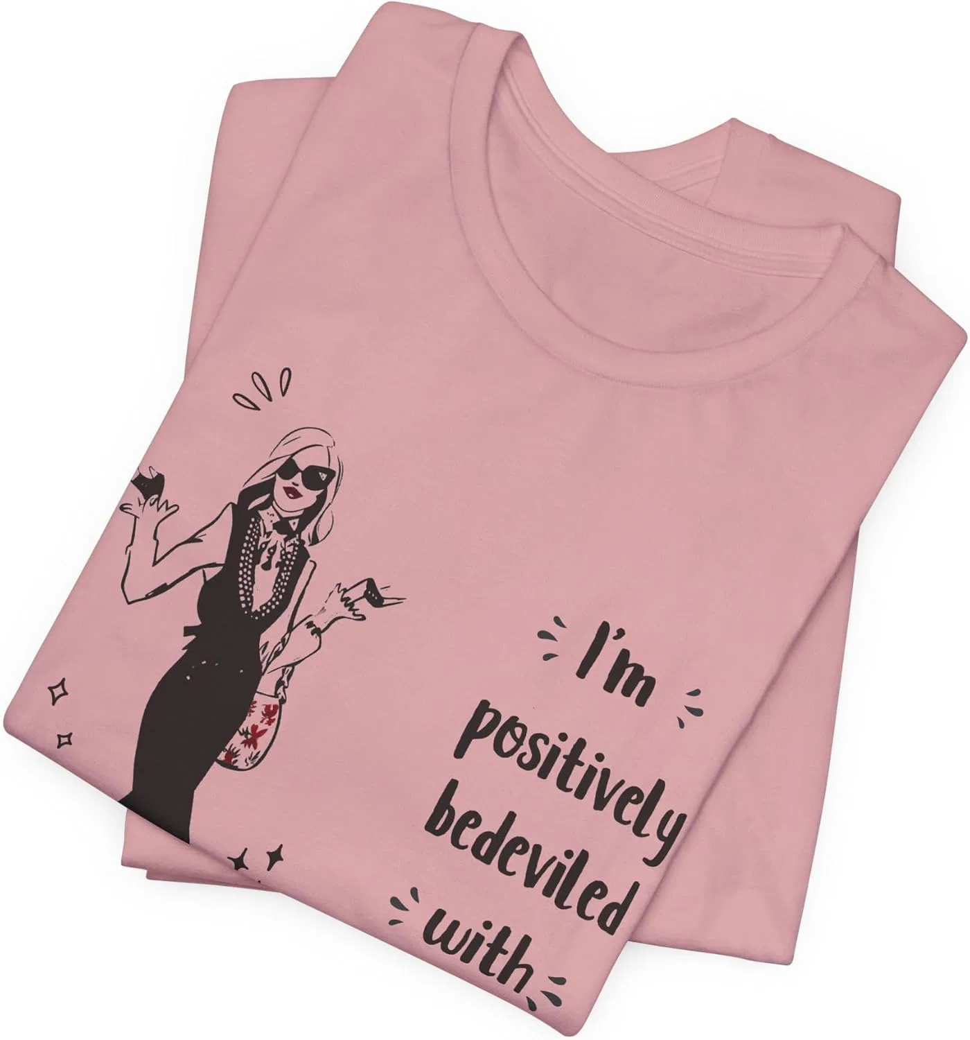 Женская футболка с принтом Funny Moira Rose Quotes I'm Positively Bedeviled with Meetings etc, Orchid — фото 3