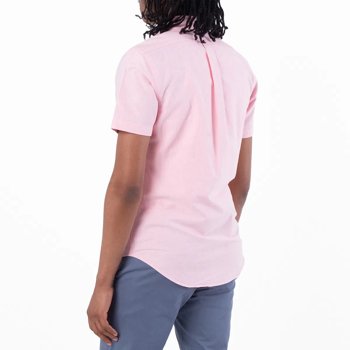 Рубашка оксфордская с коротким рукавом Custom Fit Oxford Shirt Polo Ralph Lauren, Pink — фото 3