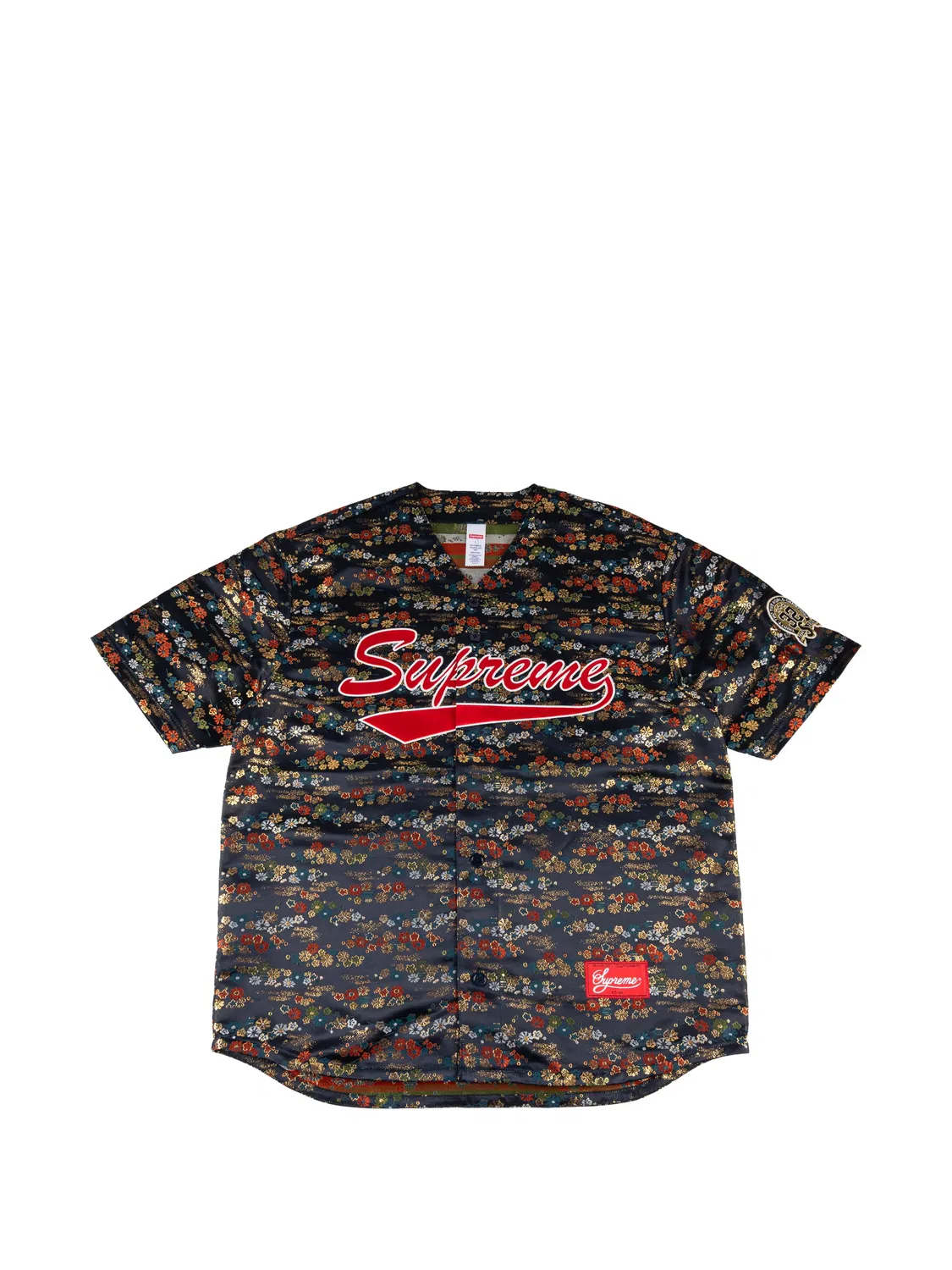 Топ из джерси с цветочным принтом Supreme, синий