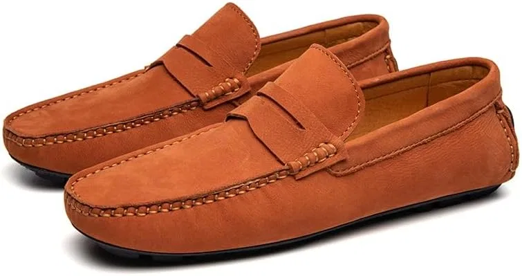 Мужские лоферы из искусственной кожи, Brown Suede SayfuR — фото 4