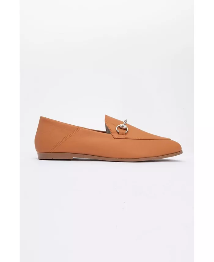 Penny кожаные лоферы с подковкой Forever & Always Shoes, оранжевый — фото 3