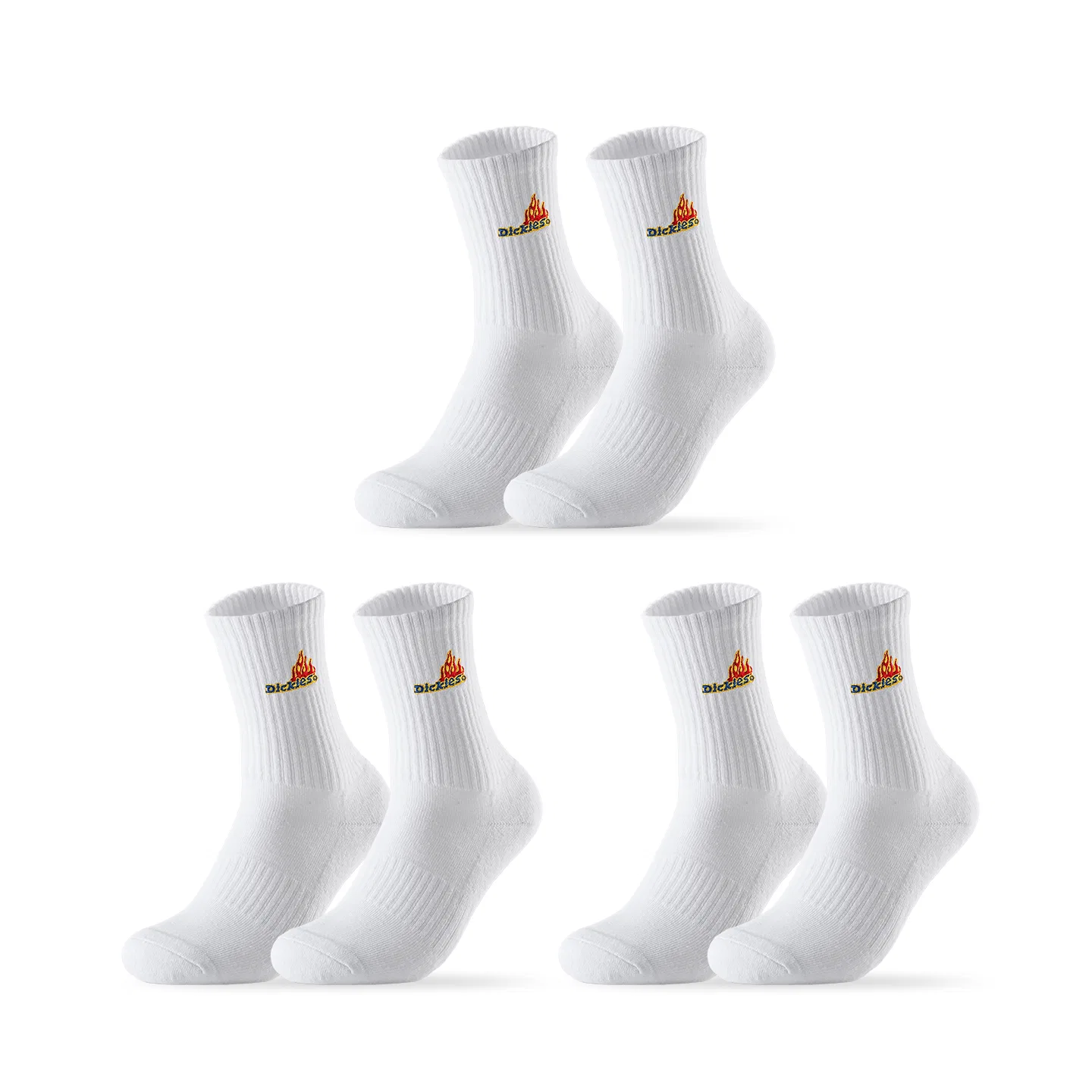 Детские носки с махровой подошвой, модель Cushioning Terry Sole, Dickies, White/3 Pack