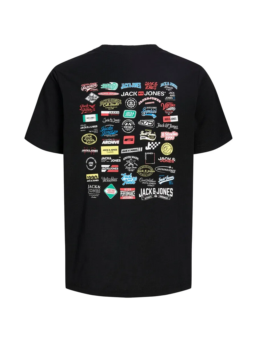 Детская футболка 'JJLEGACY' черного цвета Jack & Jones Junior — фото 2