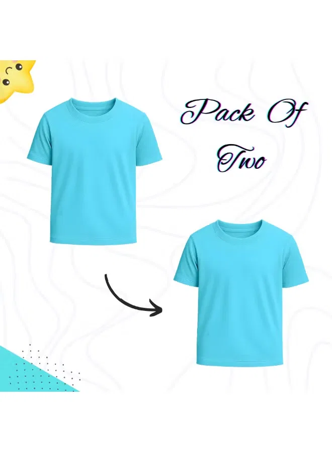 Комплект футболок с коротким рукавом для мальчиков Printshop4Me, аква — фото 2